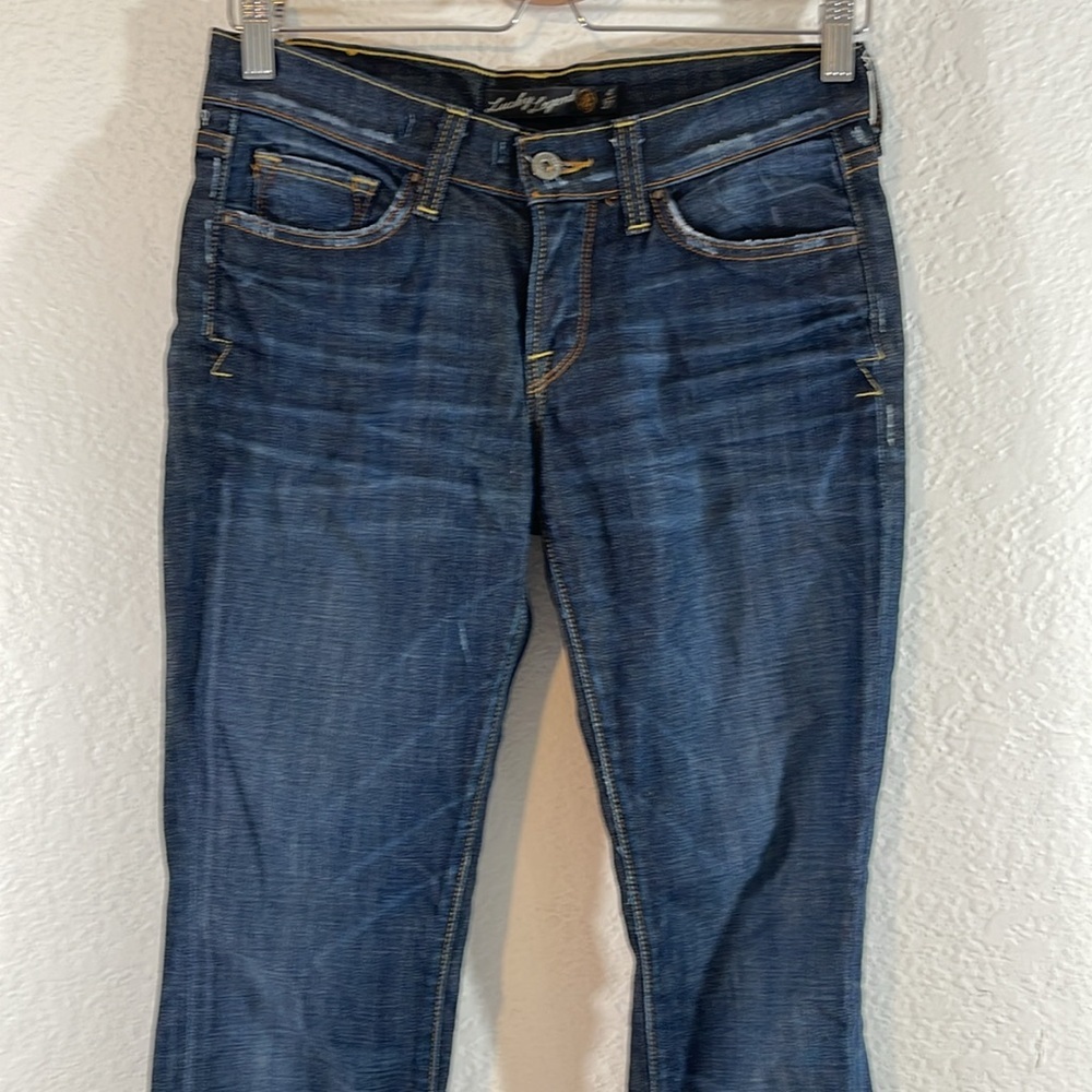 LUCKY Brand Legend Zoe Straight Leg Blue Denim Jeans Size 4 - Picture 3 of 12